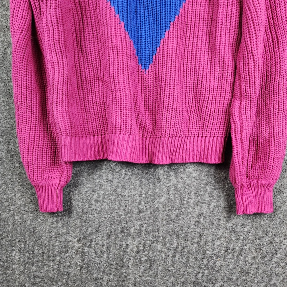 Time and Tru Sweater Womens M Multi Colorblock Chevron Shaker Knit NWT - Picture 4 of 7
